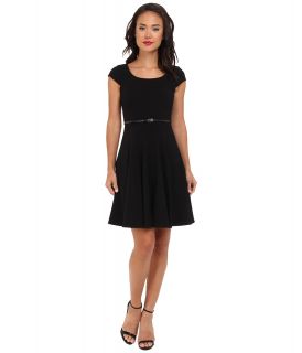 Calvin Klein S/S Lux Fit And Flare Womens Dress (Black)