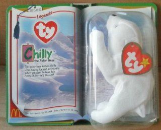 McDonalds TY Beanie Babies Chilly the Polar Bear Stuffed Animal Plush Toy, 5 inches long (1994 Version): Toys & Games