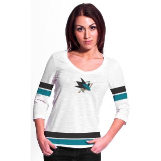 LEVELWEAR Womens San Jose Sharks Scrimmage Chloe Elbow Sleeve T Shirt   Size: