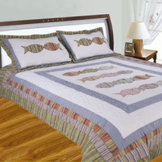 Bedding Handcrafted Fish Quilt Collection