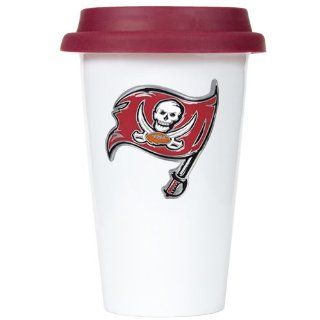 BSS   Tampa Bay Buccaneers NFL 12oz Double Wall Tumbler with Silicone Lid: Everything Else