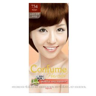 Confume Herbal Hair Color   734 Soft Copper Brown : Chemical Hair Dyes : Beauty