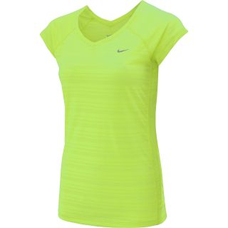 NIKE Womens Breeze Short Sleeve Running T Shirt   Size: Xl, Volt/silver