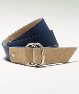 Reversible Leather Belt, Leather/Suede Misses