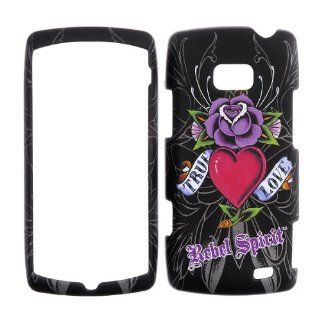 LG VS740/ Ally Rubberized Snap on Design Hard Case Skin Cover Faceplate Phone Shell   Rebel Spirit True Love: Cell Phones & Accessories