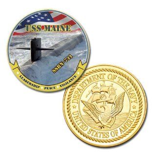 US Navy USS MAINE SSBN 741 GP printed Challenge coin: Everything Else