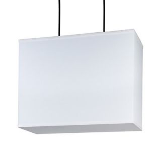 Lights Up! Rex Largel Square Pendant Lamp with Canopy in Brushed