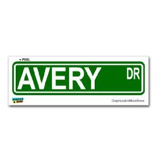 Avery Street Road Sign   8.25" X 2.0" Size   Name Window Bumper Sticker: Automotive