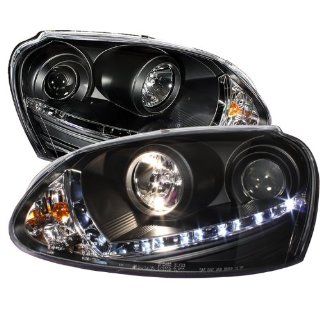 Spyder PRO YD VG06 HID DRL BK Volkswagen HID Type DRL LED Black Projector Headlights Assembly (Sold in Pairs): Automotive
