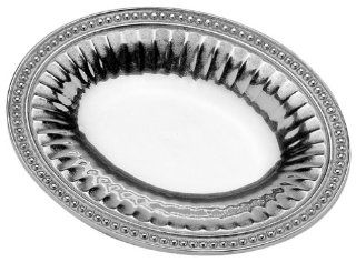 Wilton Armetale Flutes and Pearls Bread Serving Tray, Oval, 7 3/4 Inch by 9 3/4 Inch: Wilton Armetale Flutes And Pearls Bowls: Kitchen & Dining