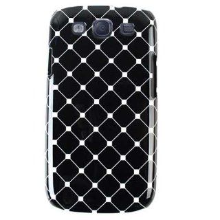 Cell Armor SAMI747 PC TP1477 Hybrid Fit On Case for Samsung Galaxy S3   Retail Packaging   White Nets on Black: Cell Phones & Accessories
