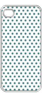 White and Teal Blue Polka Dot Design on iPhone 5 TPU Case Cover: Cell Phones & Accessories