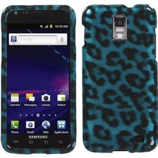 Blue Leopard Black Hard Skin Case Cover for Samsung Galaxy S II 2 Two Skyrocket SGH i727 w/ Free Pouch: Cell Phones & Accessories