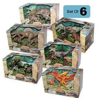 Lontic Extinct World Articulated Dinosaur Toy Action Figures Play Sets   COMPLETE 6 Box Bundle Toys & Games