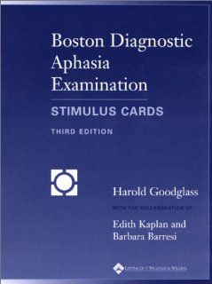 Boston Diagnostic Aphasia Examination: Stimulus Cards  Full Set (9780683305609): Harold Goodglass, Goodglass, Kaplan: Books