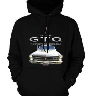 Pontiac GTO Mens Sweatshirt, Officially Licensed First Name In Muscle Design Mens Pullover Hooded Sweater: Clothing