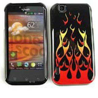 LG MYTOUCH E739 RED WILD FIRE TP CASE ACCESSORY SNAP ON PROTECTOR: Cell Phones & Accessories