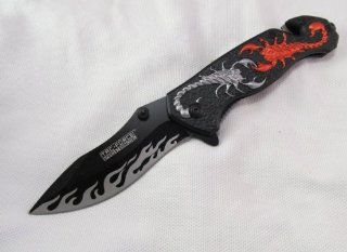 762 Scorpion Rescue Black Folder Pocket Knife: Everything Else