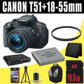 Canon EOS Rebel T5i 18 MP CMOS Digital SLR Camera w/EF S 18 55mm f/3.5 5.6 IS STM Lens + LP E8 Replacement Lithium Ion Battery + 16GB SDHC Class 10 Memory Card + UV Filter + Backpack+ SDHC Card USB Reader + Memory Card Wallet + Deluxe Starter KitDavisMAX