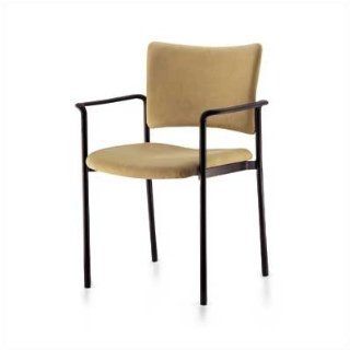 Source Seating Keystone Staxx Stacking Chair (Upholstered) 742 Arm Style: Cache Arms, Color/Fabric: Leather/Ebony   Furniture