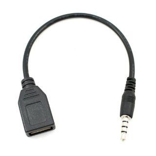 USB Female to AUX 3.5mm Male Jack Plug Audio Converter Adapter Data Charge Cable : Vehicle Audio Auxiliary Adapters : Car Electronics