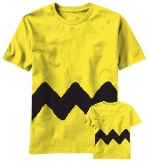 Peanuts Charlie Brown Yellow Print Tee Shirt T Shirt (Small) : Sports Fan T Shirts : Sports & Outdoors