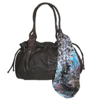 David Jones Python Patch Handbag (Dark Brown): Clothing
