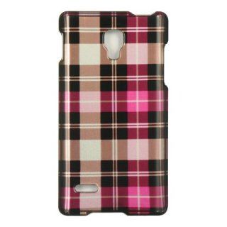 Dream Wireless CALGP769HPCK Slim and Stylish Design Case for the LG Optimus L9/P769   Retail Packaging   Hot Pink Checker: Cell Phones & Accessories