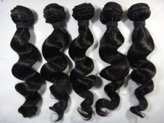 Grade AAAAA Indian 100% humain vingin hari unprocessed natural top quality loose wave hair extension (10) : Hair Permanent Kits : Beauty