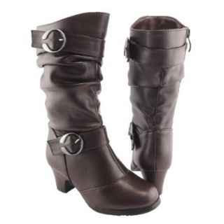 Kids Youth Girls' Knee High Low Heel Slouchy Boots: Shoes