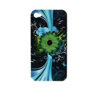 Green Daisy Pattern Hard Plastic Back Case for iPhone 4 4G: Cell Phones & Accessories