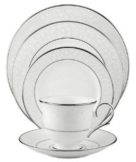 Lenox Opal Innocence Platinum Banded Bone China 5 Piece Place Setting, Service for 1: Dinnerware Sets: Kitchen & Dining