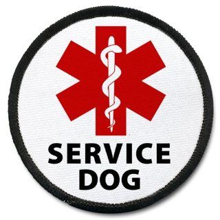 Medical Alert SERVICE DOG Black Rim Symbol 4 inch Sew on Patch: Everything Else