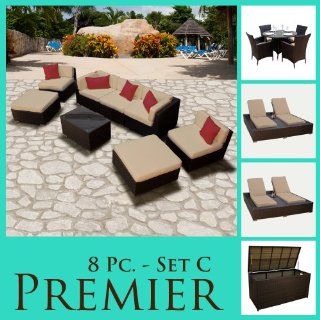 Premier 16 Piece Outdoor Wicker Patio Furniture Set 08cp42jjs : Outdoor And Patio Furniture Sets : Patio, Lawn & Garden