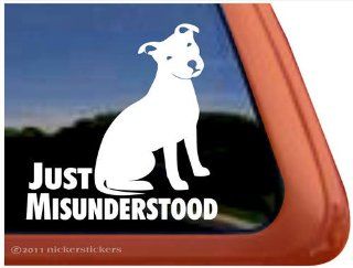 Just Misunderstood   American Pit Bull Terrier Dog Vinyl Window Decal Sticker Automotive