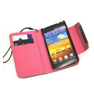 Hot Pink Deluxe Folio Ultra Wallet Leather Case with Credit Card Holder and Magnetic Closure for The Sprint Epic Touch 4G (SPH D710), US Cellular Samsung Galaxy S2 (SCH R760) & The Boost Mobile Samsung Galaxy S2: Cell Phones & Accessories