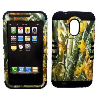 2 in 1 Hybrid Case Protector for T mobile Samsung Galaxy S 2 II D710 / R760 Epic 4G Touch Phone Hard Cover Faceplate Snap On Black Silicone + Mossy Oak Branch Camo: Cell Phones & Accessories