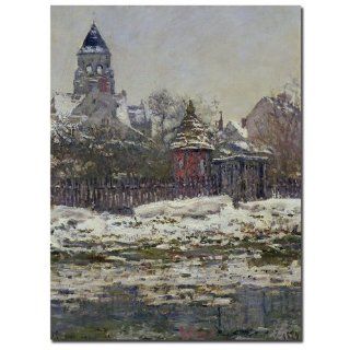 Trademark Fine Art The Church at Vetheuil 1879 by Claude Monet Canvas Wall Art, 35x47 Inch   Prints