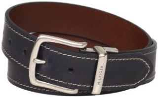Tommy Hilfiger Men's Contrast Stitching Jean Belt, Black/Brown, 32 at  Mens Clothing store Apparel Belts