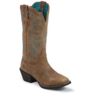 Justin Boots L7306 Women's Punchy Rawhide Boot Tan Puma: Shoes