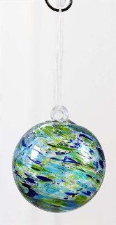 Giftcraft Glass Blue/Green Swirl Friendship Ball : Suncatchers : Patio, Lawn & Garden