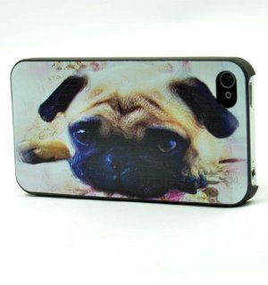 Pet Canine Pug Dog Tinted Design Snap On Case Cover for Apple iPhone 4 iPhone 4s + Screen Protector: Cell Phones & Accessories