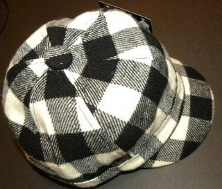 New Disney Theme Park Exclusive Graphic Edge Black & Off White Bone Plaid Checked Hat Cap Womens Girls Rhinestone Mickey Ear Head Bling Glitz Crystal : Other Products : Everything Else