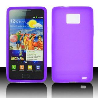 Purple Soft Silicone Gel Skin Cover Case for Samsung Galaxy S2 S II AT&T i777 SGH i777 Attain i9100: Cell Phones & Accessories
