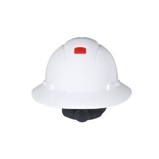 3M Full Brim Hard Hat H 801R UV, 4 Point Ratchet Suspension, Uvicator, White: Hardhats: Industrial & Scientific