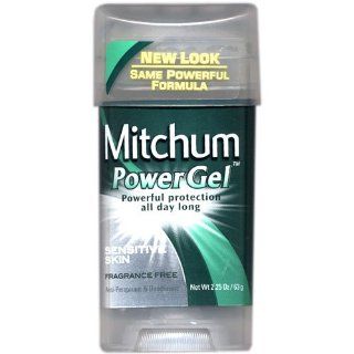 Mitchum PowerGel Fragrance Free Anti Perspirant Deodorant Sensitive Skin 2.25 oz (2 Pack): Health & Personal Care