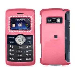 Hard Plastic Snap on Cover Fits LG VX9200 enV3 Solid Pink (Rubberized) with White Diamond Verizon (does NOT fit LG Env2 VX9100): Cell Phones & Accessories