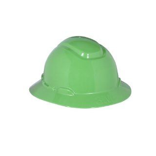 3M Full Brim Hard Hat H 804R, 4 Point Ratchet Suspension, Green: Hardhats: Industrial & Scientific