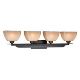 Vaxcel Descartes 4 Light Vanity Light   34.5W in. Architectural Bronze   Bathroom Lighting