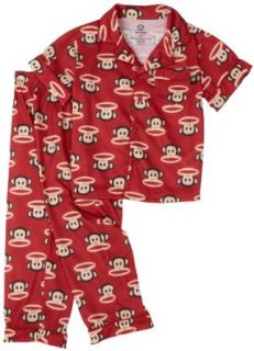 Kids Headquarters Sleepwear Boys 2 7 Paul Frank Coat Pajama, Red, 4: Pajama Sets: Clothing